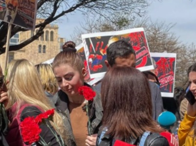 Women kick off march in downtown Yerevan