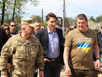 Canada PM visits city of Irpin in Ukraine