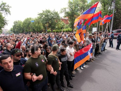 Resistance Movement holding civil disobedience motorcade in Yerevan