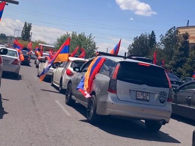 Resistance Movement kicks off motorcades of civil disobedience in Yerevan