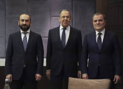 Armenia, Russia and Azerbaijan FMs discuss issues related to establishment of demarcation commission