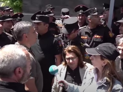 Yerevan police reportedly injured one of protests