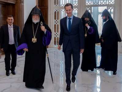 Արամ Ա կաթողիկոսը հանդիպել է Սիրիայի նախագահի հետ