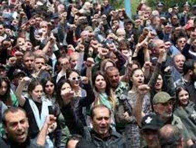Rally of Resistance Movement beings on Garegin Nzhdeh Square in Yerevan