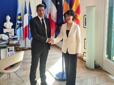 Armenia Ambassador to France and Mayor of Cannes discuss Karabakh situation