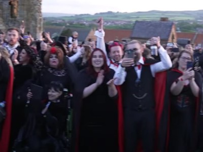More than 1,000 people dress up in vampire costumes in England, for 'Dracula' anniversary