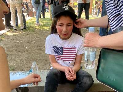 Little girl hospitalized after clashes  in protests in Yerevan