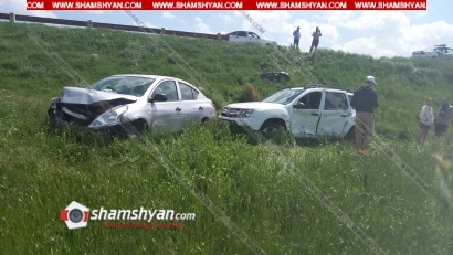 Գեղարքունիքում բախվել են ԱՄՆ քաղաքացու Renault Duster-ն ու ՌԴ քաղաքացու Nissan-ը. կա վիրավոր