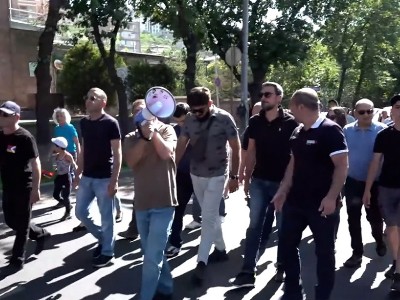 Resistance Movement marches back to France Square in downtown Yerevan