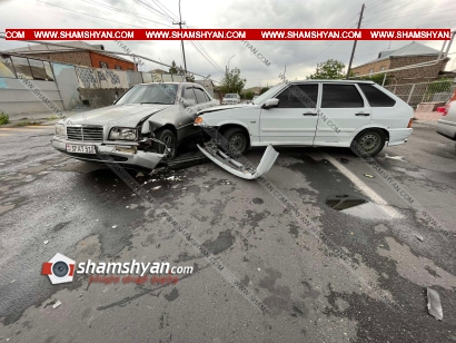 Էջմիածնում բախվել են Mercedes-ն ու ВАЗ 2114-ը. կա վիրավոր