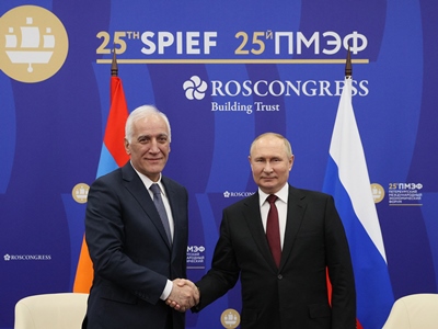 Armenia President to Putin: Armenian people appreciate your efforts to resolve Nagorno-Karabakh conflict