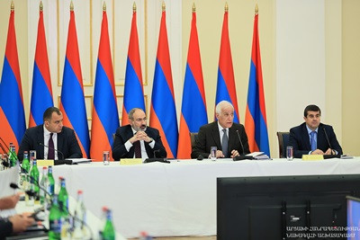 Karabakh President attending Hayastan All Armenian Fund Board of Trustees meeting
