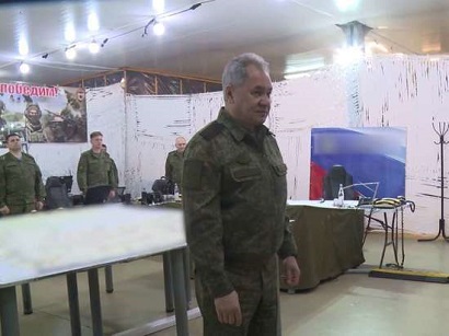 Shoigu inspects grouping of Russian troops involved in Ukraine