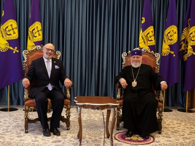 Catholicos, Israel envoy discuss preservation of Armenian heritage in territories that came under Azerbaijan control