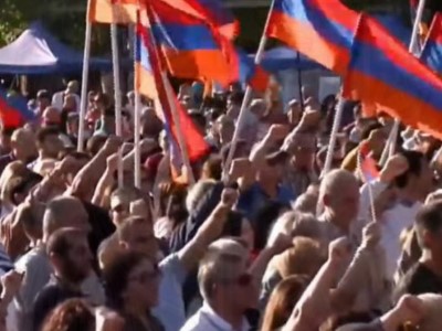 Armenian opposition holding rally in Yerevan