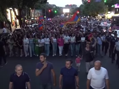 Armenian resistance movement holding march