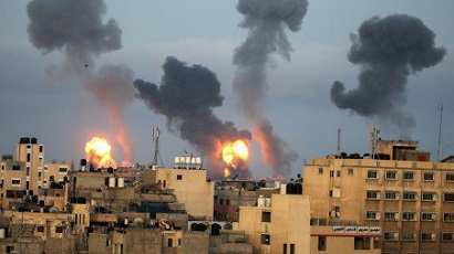 Israeli fighter jets strike Gaza hours after Biden departed