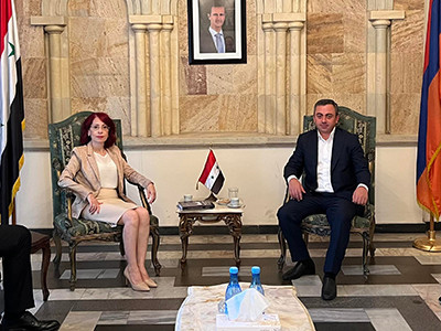 Ishkhan Saghatelyan and the Syrian Ambassador discuss cooperation issues