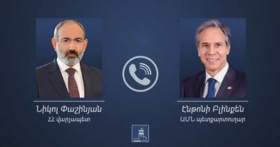 Armenia PM Pashinyan holds phone talk with Antony Blinken