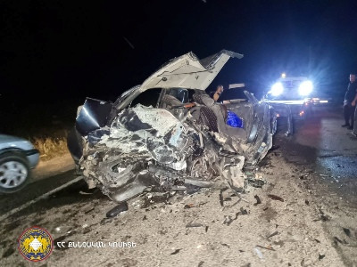 В Армении в результате ДТП погиб водитель «ВАЗ 21104»