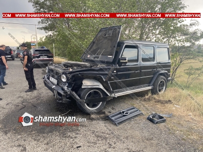 Շիրակում բախվել են Mercedes G-ն ու Opel-ը, վերջինս հայտնվել է ձորակում
