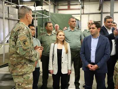 Armenian defense minister visits Salina training center in Kansas