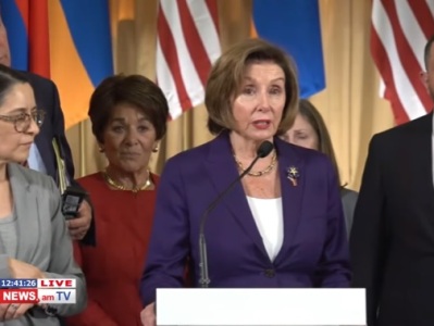 US Speaker Nancy Pelosi condemns 'illegal' attacks by Azerbaijan on Armenia