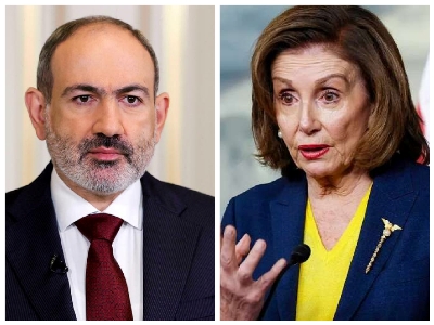 US speaker Nancy Pelosi meets Armenian PM Nikol Pashinyan