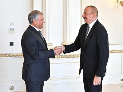 Russia State Duma speaker meets with Azerbaijan president