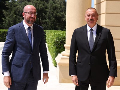 Charles Michel holds meeting with Ilham Aliyev