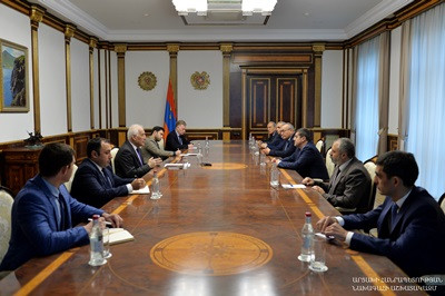 Karabakh President meets with Armenia colleague