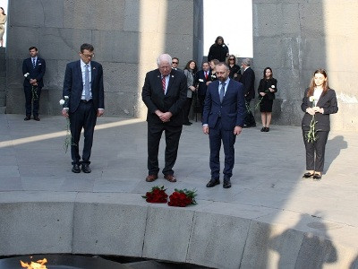 US House of Representatives members visit Armenian Genocide Memorial in Yerevan