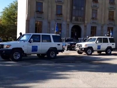 EU monitors in Armenia set off on first patrol on Azerbaijan border