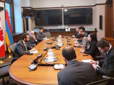 Visiting Armenia MPs brief Canada lawmaker on recent Azerbaijan military aggression