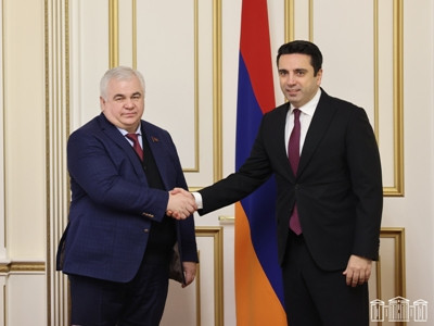 Armenia legislature speaker receives deputy chair of Russia State Duma Committee for CIS Affairs, Eurasian Integration