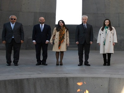 Newly appointed ambassador of Cyprus visits Armenian Genocide memorial
