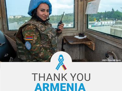 UN thanks Armenia for its contribution to peacekeeping