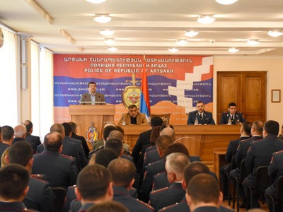 Президент Арцаха принял участие в собрании, посвященном профессиональному Дню служащего полиции