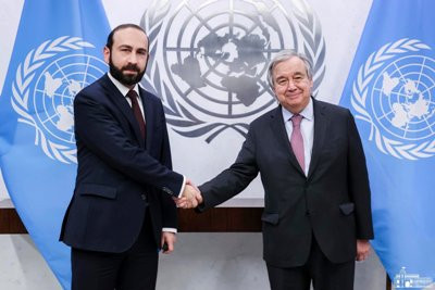 Armenia FM in New York, meets with UN Secretary-General