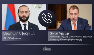 Armenian FM has phone talks with EU Special Representative for South Caucasus and Crisis in Georgia