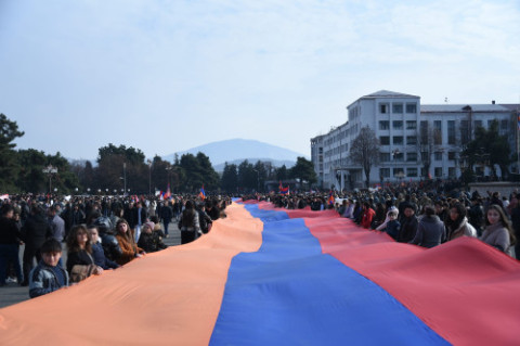 Nationwide rally takes place in Stepanakert's Revival Square