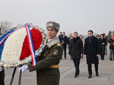 France National Assembly speaker visits Armenian Genocide Memorial in Yerevan (PHOTOS)