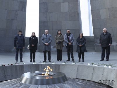 Mexico-Armenia parliamentary friendship group members visit Armenian Genocide Memorial in Yerevan