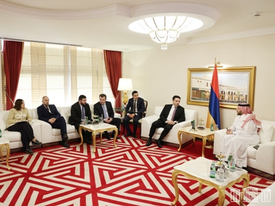 Delegation headed by Alen Simonyan meets Director of Qatar Investment Agency