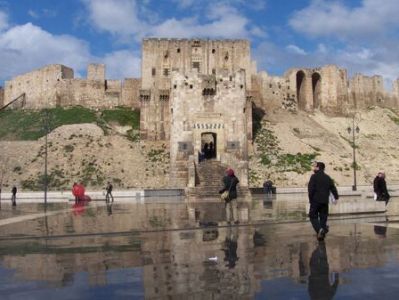 Citadel of Aleppo is damaged in quake