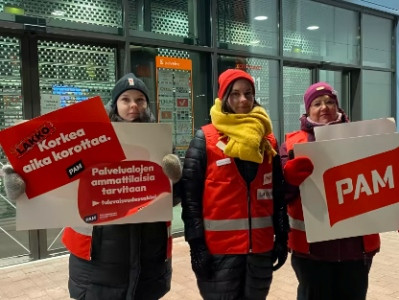 3-day strike of retail employees began in Finland