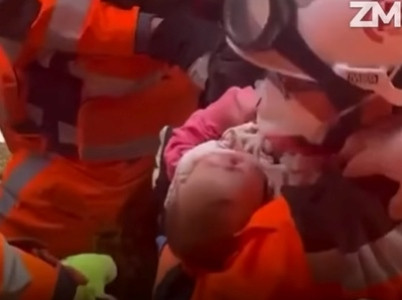 3-month-old Armenian boy, his mother are rescued after more than 100 hours under quake rubble in Syria (VIDEO)