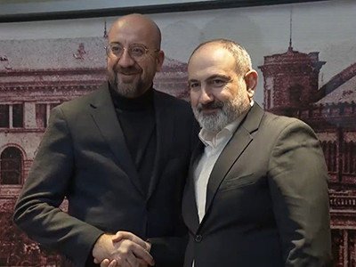 Armenia PM in Munich, holds informal meeting with European Council head