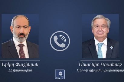 Пашинян и Гутерреш обсудили вопрос отправки миссии по сбору фактов в Нагорный Карабах