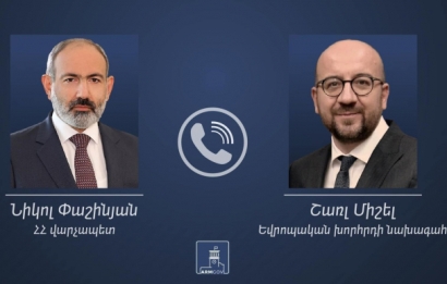 Armenia’s Pashinyan conveys to Charles Michel his concern about Azerbaijan’s provocative actions